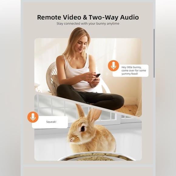 Hanging Automatic Rabbit Feeder - White - Picture 14 of 16